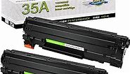 greencycle 2 PK Compatible CB435A 35A Black Laser Toner Cartridges Replacement for HP Laserjet P1005 P1006 P1007 P1008 P1009 Printer