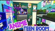 🕹️Anime Teen Bedroom 🎮The Sims 4 CC Speed Build | Young Years