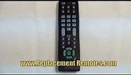 SANYO GXBL TV Remote PN: 1AV0U10B48000 - www.ReplacementRemotes.com