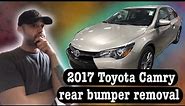 2017 Toyota Camry Rear Bumper Removal