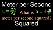 Kinematics, What Does Meters per Second Squared Mean? (Best Explanation Ever)