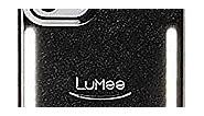LuMee Duo Vibes Phone Case, Black Glitter | Sync to Music LED Lights | Front & Back LED Lighting, Selfie Phone Case | iPhone 8 / iPhone 7 / iPhone 6s / iPhone 6