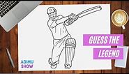 How To Draw Cricket Player | Cricket Legend Player
