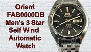Orient FAB0000DB Men's 3 Star Stainless Steel Black Dial Self Wind Automatic Watch