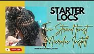Step by Step Two-strand Twist Microloc Install on Medium Density Hair