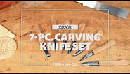 Ikeuchi 7-Piece Carving Knives Set with Tool Roll
