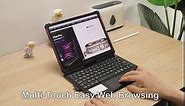 BABG iPad 10th Generation Case with Keyboard(2022), Multi Touchpad, 360°Swivel, Rainbow Backlight, Pencil Holder for iPad 10th Gen 10.9 inch 2022 - Black