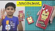 Amazing DIY Father's Day Gift Idea - Iron Man Mobile Phone Case & Key Chain | 5 Min Easy Paper Craft