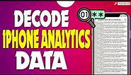 how to decode iPhone analytics data 2023 | PIN TECH |