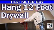 Hang 12' Sheetrock on the Ceiling, BY YOURSELF, and do it SAFELY