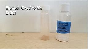 Making a Powdered Makeup form Bismuth Metal via Bismuth Oxychloride