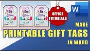 [TUTORIAL] Make Printable Birthday GIFT TAGS in Word (easy!)