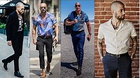 Bald Men's Fashion 2021 | Bald Men Style | Bald Men Outfit Ideas | How To Style For Bald Men