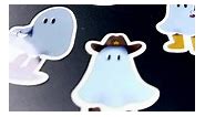 Fun fact: did you know that when ghosts arrive at a party, they go straight for the boos... 👻🍹 These scarily cute ghost stickers are printed on our glow-in-the-dark material - wait for it! The glow material is SUPER cool: ➡️ You can choose to have the whole design glow in the dark ➡️ Or choose what specific parts of the design you want to have the glow effect. White and transparent parts will glow the most, whereas dark and black colors won't glow at all. Experiment with different colors and t