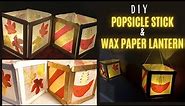 DIY Wax Paper Lantern | DIWALI LANTERN DIY| FALL LEAVES LANTERN