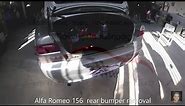 Alfa Romeo 156 rear bumper removal