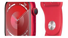 Apple Watch Series 9 GPS & Cellular 45mm PRODUCT (RED) Aluminum Case with M/L PRODUCT (RED) Sport Band - MRYG3LL/A