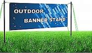 Outdoor Banner Stand ---Great for 4‘-10' Width x 2'-3.5' High Outdoor Sign Holder Stand Display (Stand ONLY) (Style #2)