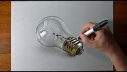 How to draw a realistic lightbulb 2