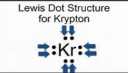 Lewis Dot Structure for Krypton Atom (Kr)