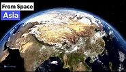 ASIA from Space and Asian Countries Satellite View - Day Time and in the Night