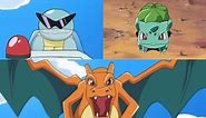 Pokemon Battle Frontier: Ash Reunites With His Bulbasaur Squirtle And Charizard...