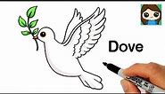 How to Draw a Dove Easy 🕊 Emoji
