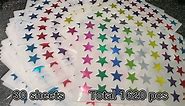 1620 Counts Colors Foil Star Stickers for Kids Reward, Behavior Chart, Student Planner and School Classroom Teacher Supplies