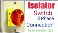 Isolator switch connection