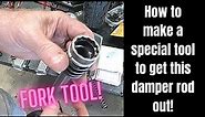 How to make a special holding tool for motorcycle fork disassembly!