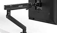 EVEO Premium Single Monitor Mount - 17 to 32 inch Single Monitor Arm Desk Mount, Adjustable Spring Monitor Stand, VESA Monitor Mount for Computer Monitor Mount. Full Motion Swivel Monitor Arms Mount.