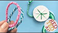 EASY How to make friendship bracelets with a cardboard disk - DIY Kumihimo Bracelets