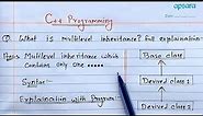 Multilevel Inheritance in C++ | Learn Coding