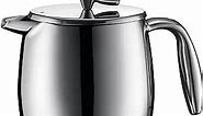 Bodum Columbia Thermal French Press Coffee Maker, Insulated, Double Wall, Stainless Steel, 17 Ounce, 0.5 Liter, Chrome