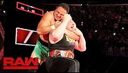 Samoa Joe traps Brock Lesnar in the Coquina Clutch: Raw, June 26, 2017