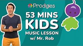 Music Lesson Compilation for Kids w/ Mr. Rob - Sing Solfege, Rhythm, Colors, Notes - Prodigies Music