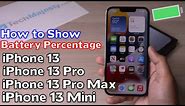 How to Show Battery Percentage on iPhone 13 / iPhone 13 Pro / iPhone 13 Pro Max / iPhone 13 Mini