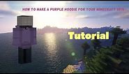 How to make a simple purple hoodie for your minecraft skin