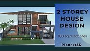 2 STOREY HOUSE DESIGN | 180 SQ.M. LOT AREA | PLANNER5D