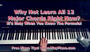 Learn All 12 Major Piano Chords Fast!