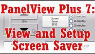 How to setup the PanelView Plus 7 Screen Saver
