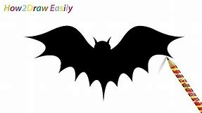 How to Draw a Bat Silhouette | Easy Drawing Step by Step