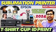 Best SUBLIMATION PRINTER 2024🔥Best Printer for Sublimation Printing for T-shirts