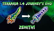 ZENITH! BEST Sword in Terraria! Terra Blade Upgrade! Terraria Journey's End 1.4 Melee Class Weapon