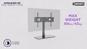 ProMounts Tabletop TV Stand with Mount for TVs 37 in. - 72 in. Up to 99 lbs. AMSA6401