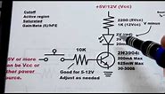 NPN BJT switch using 2N3904 bipolar junction transistor circuit for beginner learning electronics