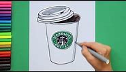 How to draw a Starbucks Coffee Cup