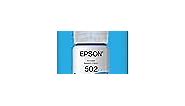 EPSON 502 EcoTank Ink Ultra-high Capacity Bottle Cyan Works with ET-2750, ET-2760, ET-2850, ET-3750, ET-3760, ET-3850, ET-4850, and other select EcoTank models