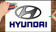 How To Draw Hyundai logo / Easy Drawing step by step