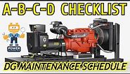 #maintenance | Diesel generator maintenace and A B D CHECK LIST PROFESSIONAL/beginners